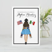 Eenvoudig Latina-Afstuderen met serviceoproep Kaart (Staand voorkant)