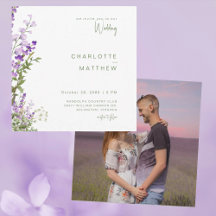 Eenvoudig Lavendel Foto Vierkant Trouw Wit