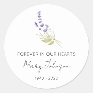 Eenvoudig Lavendel-herdenkingsteken Ronde Sticker