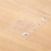 Eenvoudig lavender Floral Wedding Acryl Uitnodigingen (Laagn)