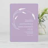Eenvoudig lavender Floral Wedding Kaart (Staand voorkant)