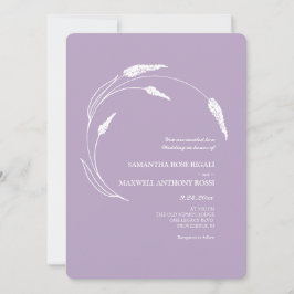 Eenvoudig lavender Floral Wedding Kaart