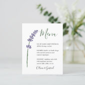 Eenvoudig lavender flower Stijlvol modern trouwmen (Staand voorkant)