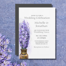 Eenvoudig lavender Flowers Modern Floral Wedding