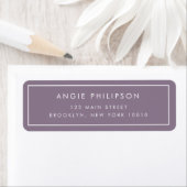Eenvoudig Lavender Moderne Return Address Label (Insitu)