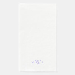 Eenvoudig lavender Monogram Weddenschap Servet