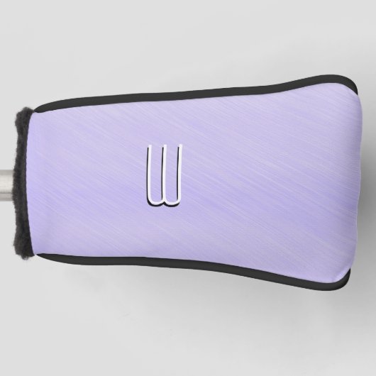 Eenvoudig Lavender Personal Initiaal Golfheadcover (Voorkant)