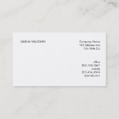 Eenvoudig leder uit witte lijn visitekaartje (Achterkant)