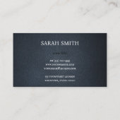 Eenvoudig leer minimalistisch visitekaartje (Achterkant)