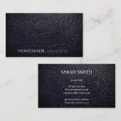 Eenvoudig leer minimalistisch visitekaartje (Voorkant / Achterkant)