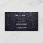 Eenvoudig leer minimalistisch visitekaartje (Achterkant)