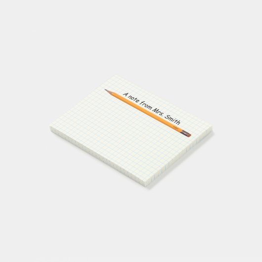 Eenvoudig leerprogramma voor schooldocenten post-it® notes (Schuin)