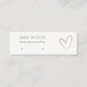 Eenvoudig leesbaar, dubbelhartig, hartgebonden bee mini visitekaartje (Voorkant)