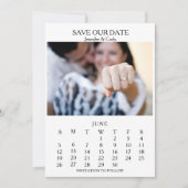 Eenvoudig leesbaar fotokalenderbruiloft save the date (Voorkant)