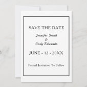 Eenvoudig leesbaar fotokalenderbruiloft save the date (Achterkant)