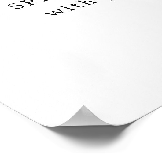 Eenvoudig leesbaar menu voor Elegant Calligraphy M Poster (Hoek)