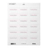 Eenvoudig leesbaar rood wit adreslabel etiket (Full Sheet)