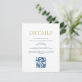 Eenvoudig leesbare Bar Mitzvah-QR Code Detail Card Kaart (Staand voorkant)