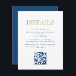 Eenvoudig leesbare Bar Mitzvah-QR Code Detail Card Kaart<br><div class="desc">Gebruik de vorm van de sjabloon om deze kaart te personaliseren en uw websiteadres voor een douaneQR code toe te voegen. Verander de kleuren,  de doopvonten en de lay-out gebruikend de geavanceerde het uitgeven menu's.</div>