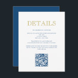 Eenvoudig leesbare Bar Mitzvah-QR Code Detail Card Kaart<br><div class="desc">Gebruik de vorm van de sjabloon om deze kaart te personaliseren en uw websiteadres voor een douaneQR code toe te voegen. Verander de kleuren,  de doopvonten en de lay-out gebruikend de geavanceerde het uitgeven menu's.</div>