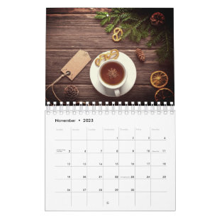 Eenvoudig leesteken, rustic and simpele kalenderre kalender