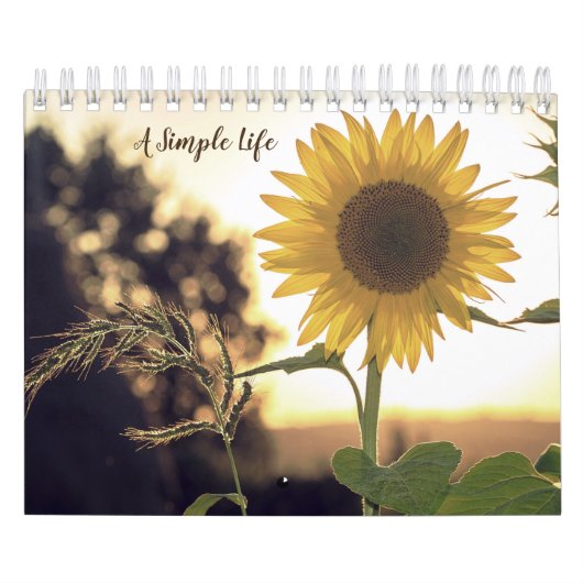 Eenvoudig leesteken, rustic and simpele kalenderre kalender (Hoes)