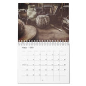 Eenvoudig leesteken, rustic and simpele kalenderre kalender (Mar 2027)