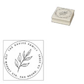 Eenvoudig lef | Rondnaam en retouradres Rubberstempel (Gestempeld)