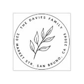 Eenvoudig lef | Rondnaam en retouradres Rubberstempel (Afrduk)