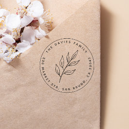 Eenvoudig lef | Rondnaam en retouradres Rubberstempel