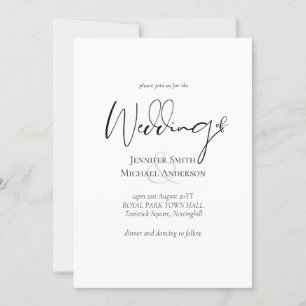 Eenvoudig legance script moderne bruiloft