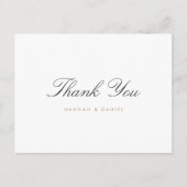 Eenvoudig legant bedankt Briefkaart voor je huweli (Voorkant)