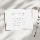 Eenvoudig legant... ben je mijn Bridesmaid? Uitnodiging Briefkaart