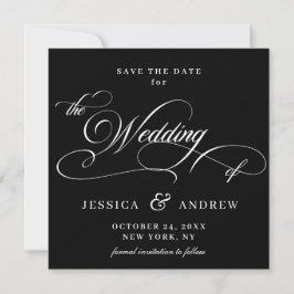 Eenvoudig legant die bruiloft vervoert sparen de D Save The Date