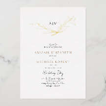 Eenvoudig legant Foliage Wedding Gold