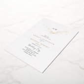 Eenvoudig legant Foliage Wedding Gold Folie Uitnodiging (Gedraaid)