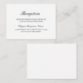 Eenvoudig legant formeel traditioneel huwelijk informatiekaartje (Voorkant / Achterkant)