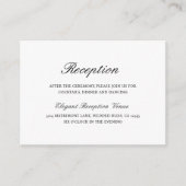 Eenvoudig legant formeel traditioneel huwelijk informatiekaartje (Voorkant)