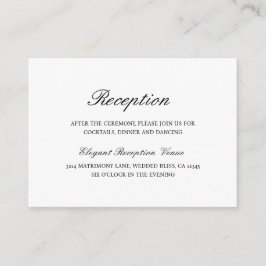 Eenvoudig legant formeel traditioneel huwelijk informatiekaartje