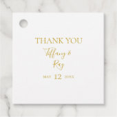 Eenvoudig legant Gold Hartelijk dank voor uw voord Bedankjes Labels (Voorkant)