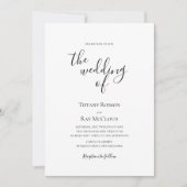 Eenvoudig legant het huwelijk van uitnodiging (Voorkant)