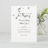 Eenvoudig legant lot van Doves Wedding Invitation Kaart (Staand voorkant)