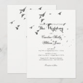 Eenvoudig legant lot van Doves Wedding Invitation Kaart (Voorkant / Achterkant)
