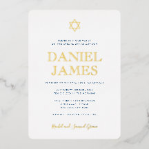 Eenvoudig legant met tekst op de achterbalk Mitzva