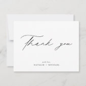 Eenvoudig legant minimalistisch huwelijk bedankt k notitiekaartje (Voorkant)