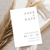 Eenvoudig legant minimalistisch modern huwelijk save the date