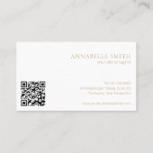 Eenvoudig legant minimalistisch QR-code modern gou Visitekaartje (Achterkant)