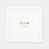 Eenvoudig legant modern Classy Wedding Monogram Servet (Voorkant)