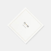 Eenvoudig legant modern Classy Wedding Monogram Servet (Hoek)