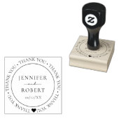 Eenvoudig legant paar dank je huwelijk rubberstempel (Gestempeld)